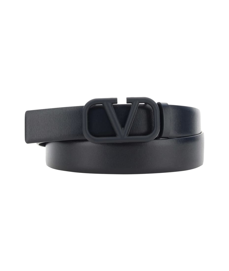Valentino Garavani monogram leather belt - Black