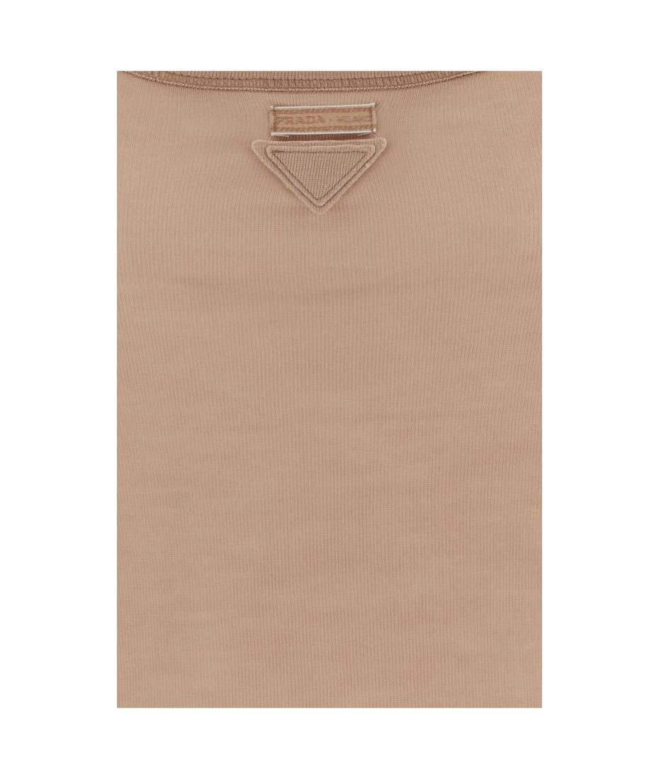 Tシャツ・カットソー PRADA POWDER PINK SILK TANK TOP PRADA Powder Pink Silk Tank Top (PRADA/Tシャツ・カットソー