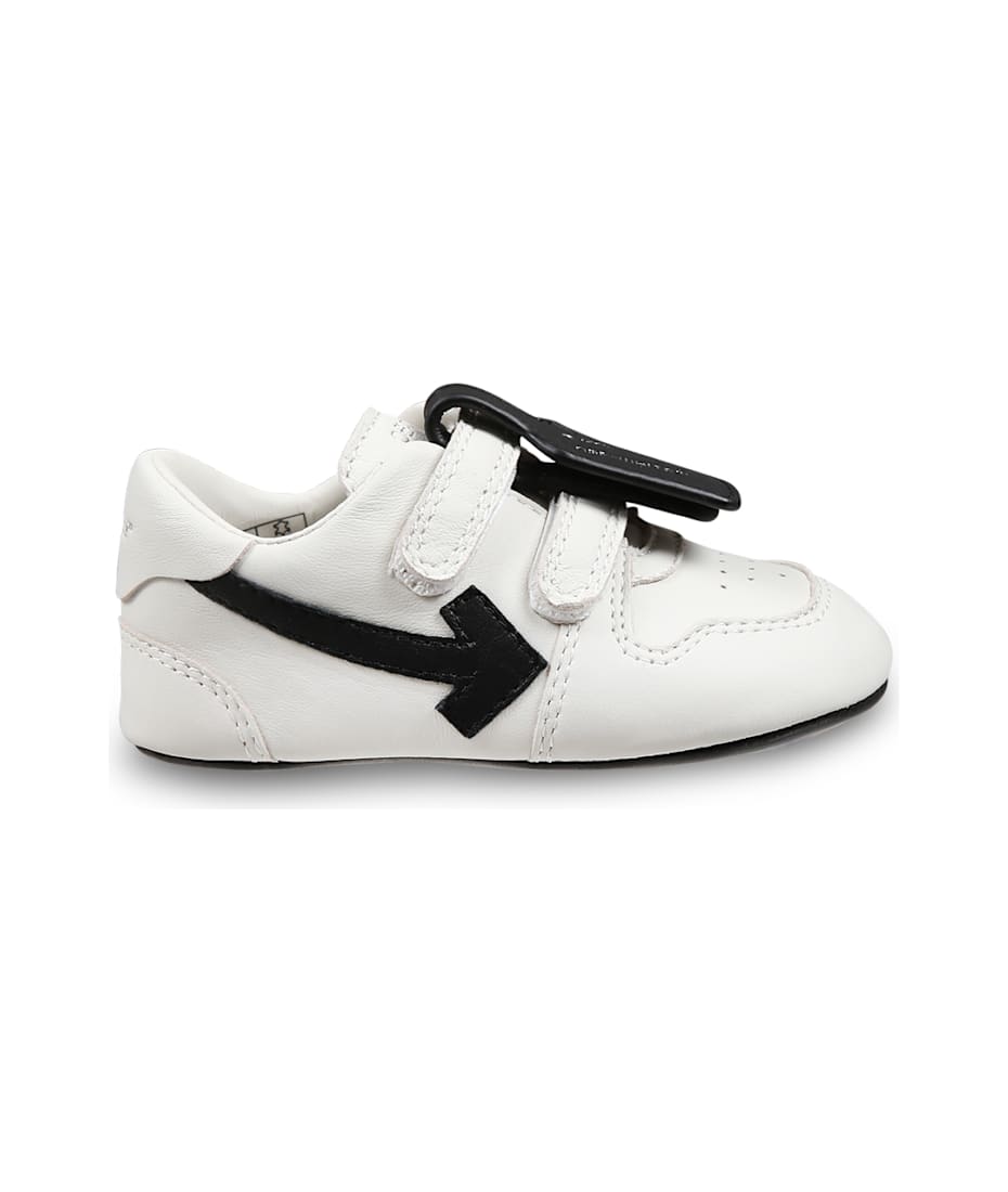 Off-White Ivory Sneakers For Bbaykids With Arrow | italist