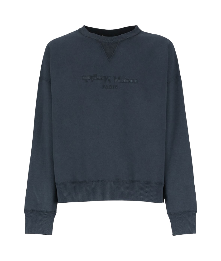 Maison Margiela Crew-neck Sweatshirt With Reverse Logo