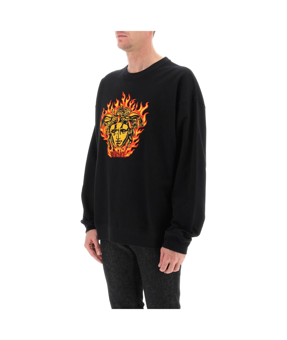 国内発送★Versace★La Medusa フーディ La Medusa Hoodie Black | VERSACE US