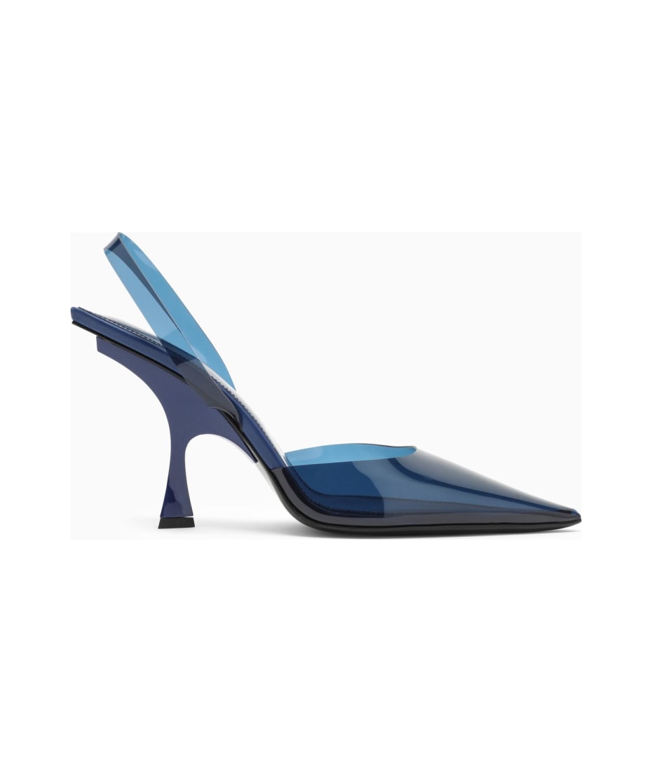 The Attico Electric Blue Pvc Slingback italist