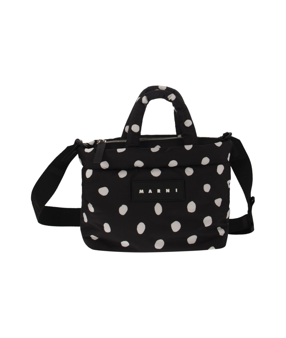 Women's Patent Leather Tropicalia Bucket Bag With Polka-dot Pattern by  Marni