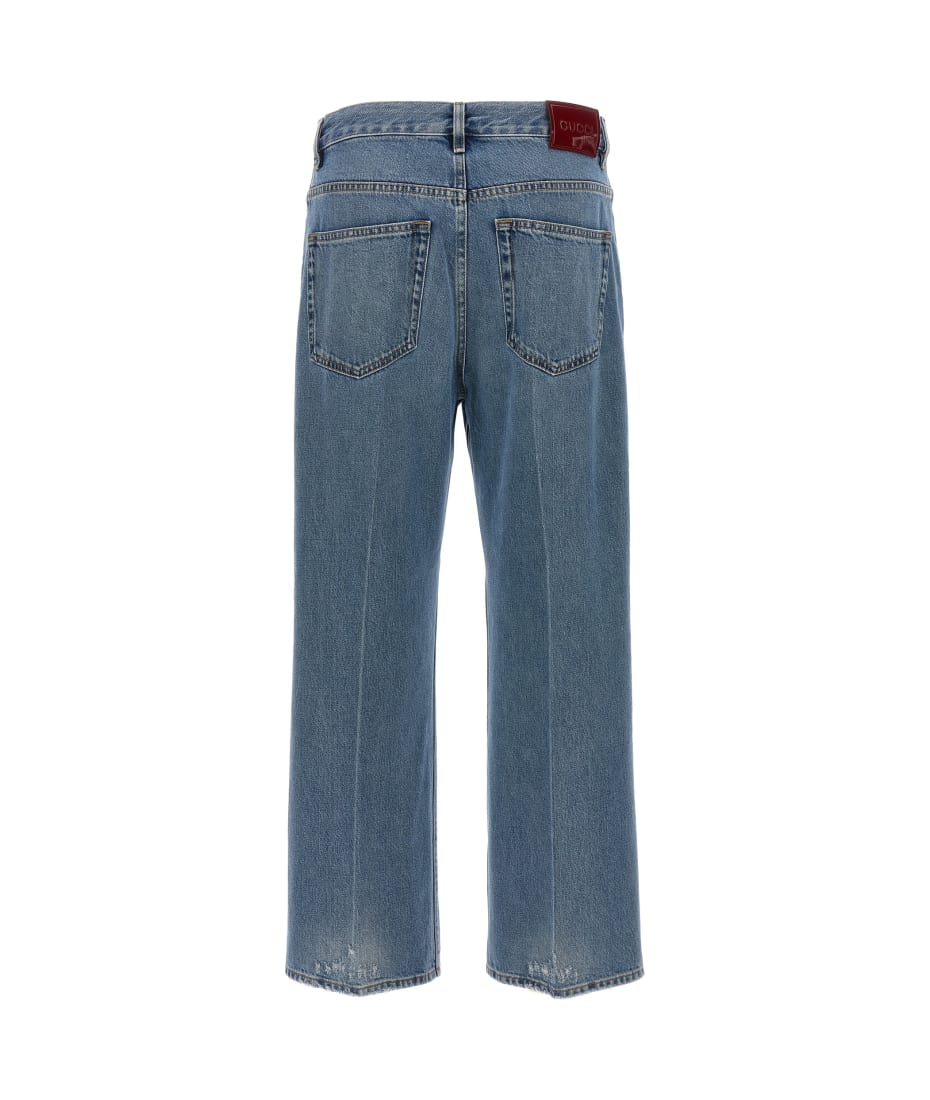 デニム・ジーパン GUCCI SS25 Cropped jeans (817989XDC8W 9000) Gucci Cropped Jeans | italist