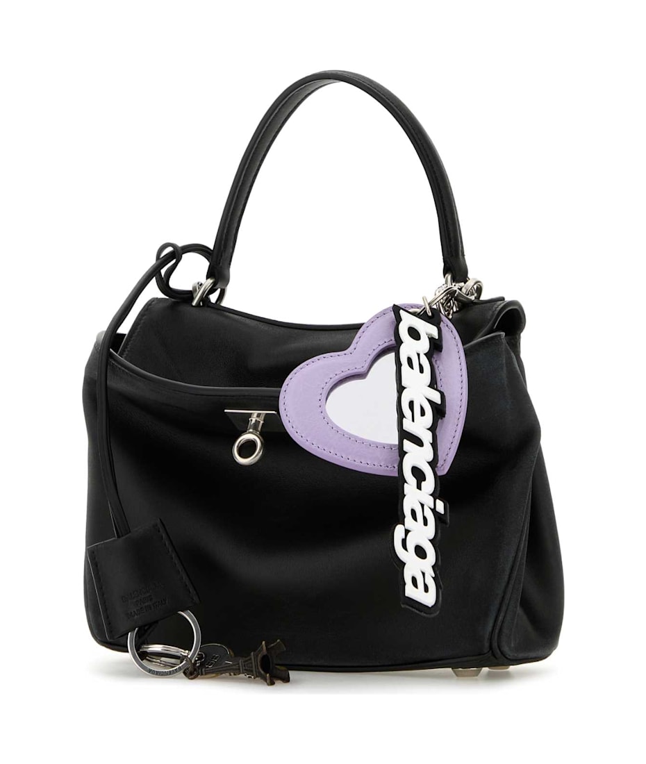 Balenciaga Black Leather Mini Rodeo Handbag | italist