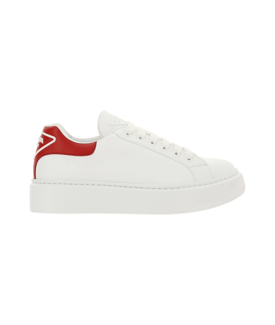 prada sneakers white and red