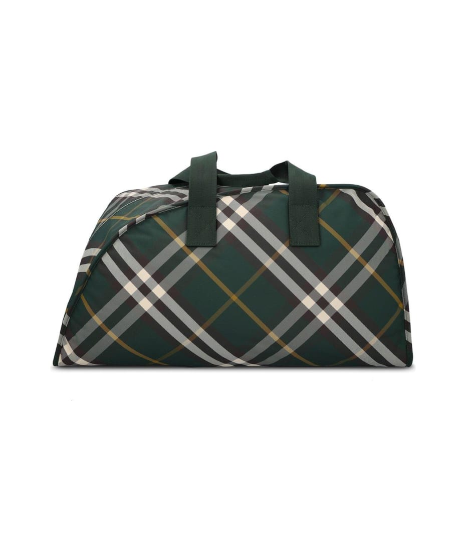 バーバリー Burberry Large Duffle Bag Burberry Large Shield Check-pattern Zipped Duffle Bag