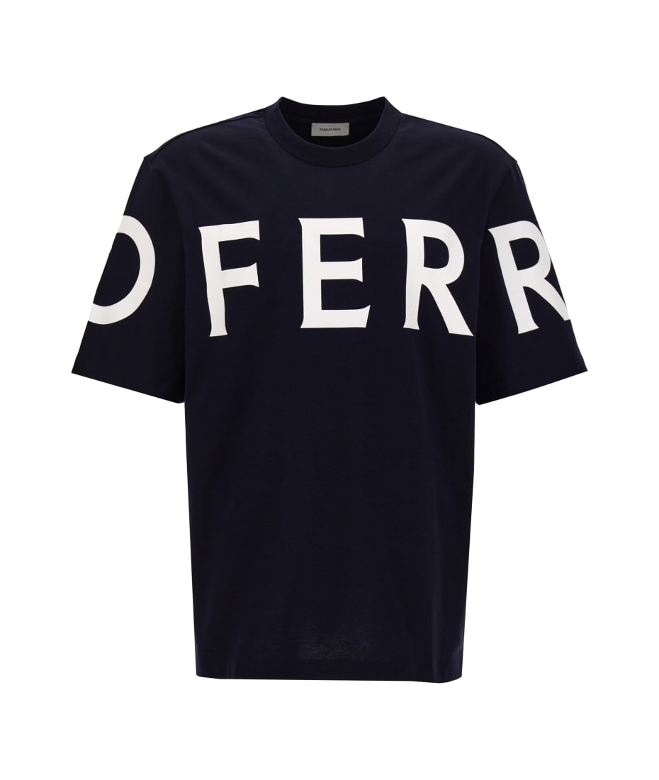 Ferragamo★素敵！Color Block Logo T-Shirt L Gray Ferragamo☆素敵！Color Block Logo T-Shirt L Gray Ferragamo