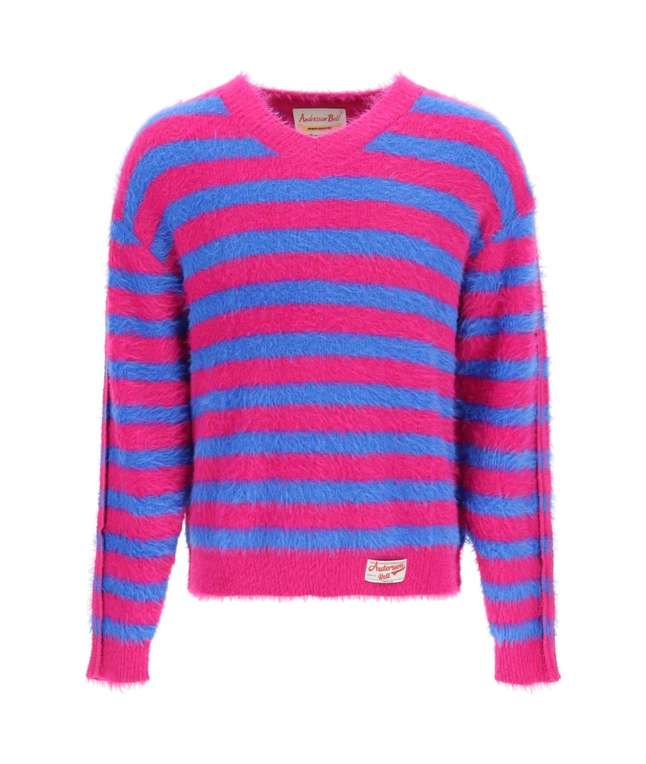Andersson Bell Brushed Effect Striped Sweater italist, ALWAYS LIKE A SALE