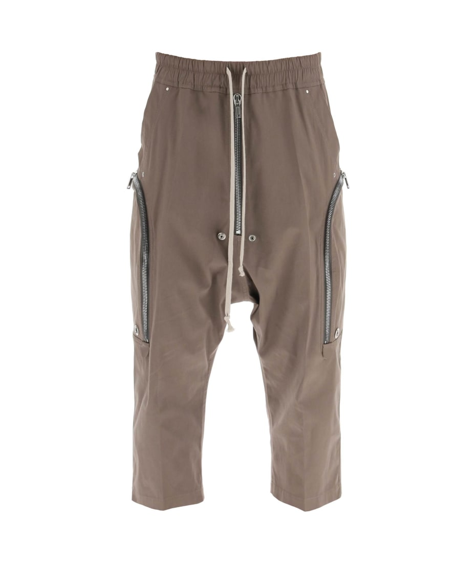 Rick Owens 'bauhaus Bela' Cropped Cargo Pants In Organic Cotton