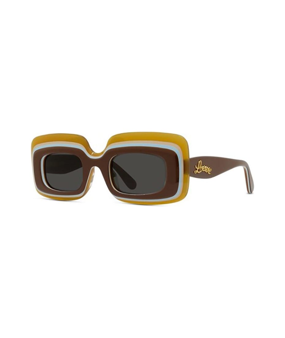 Loewe サングラス バーガンディー SS25 Loewe Rectangle Frame Sunglasses | italist