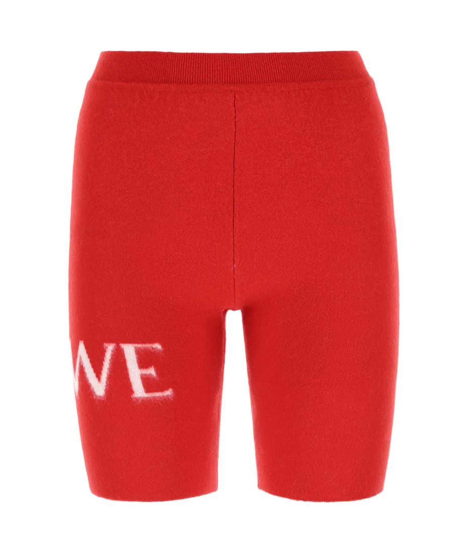 Loewe Red Wool Blend Leggings - RED