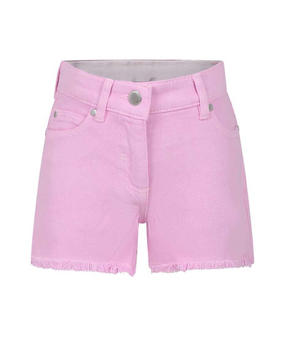Stella McCartney Kids logo-print shorts - Pink