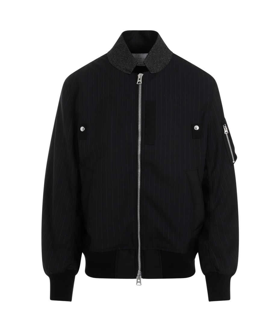 【完売品】sacai Chalk Stripe Jacket L 24SS Sacai Chalk Stripe Blouson | italist