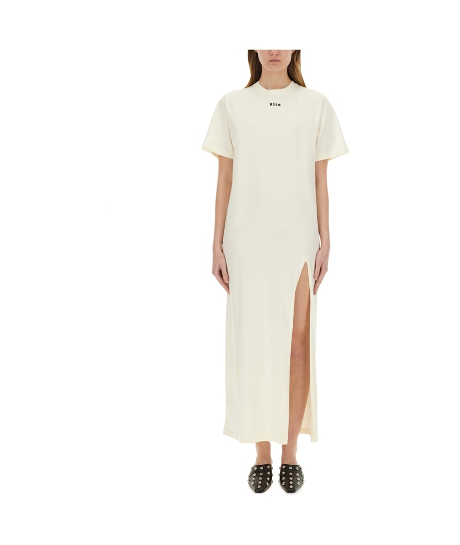 ワンピース MSGM SS25 LONG DRESS WITH SLIT (3841MDA83 25700299) MSGM Long Dress With Slit | italist