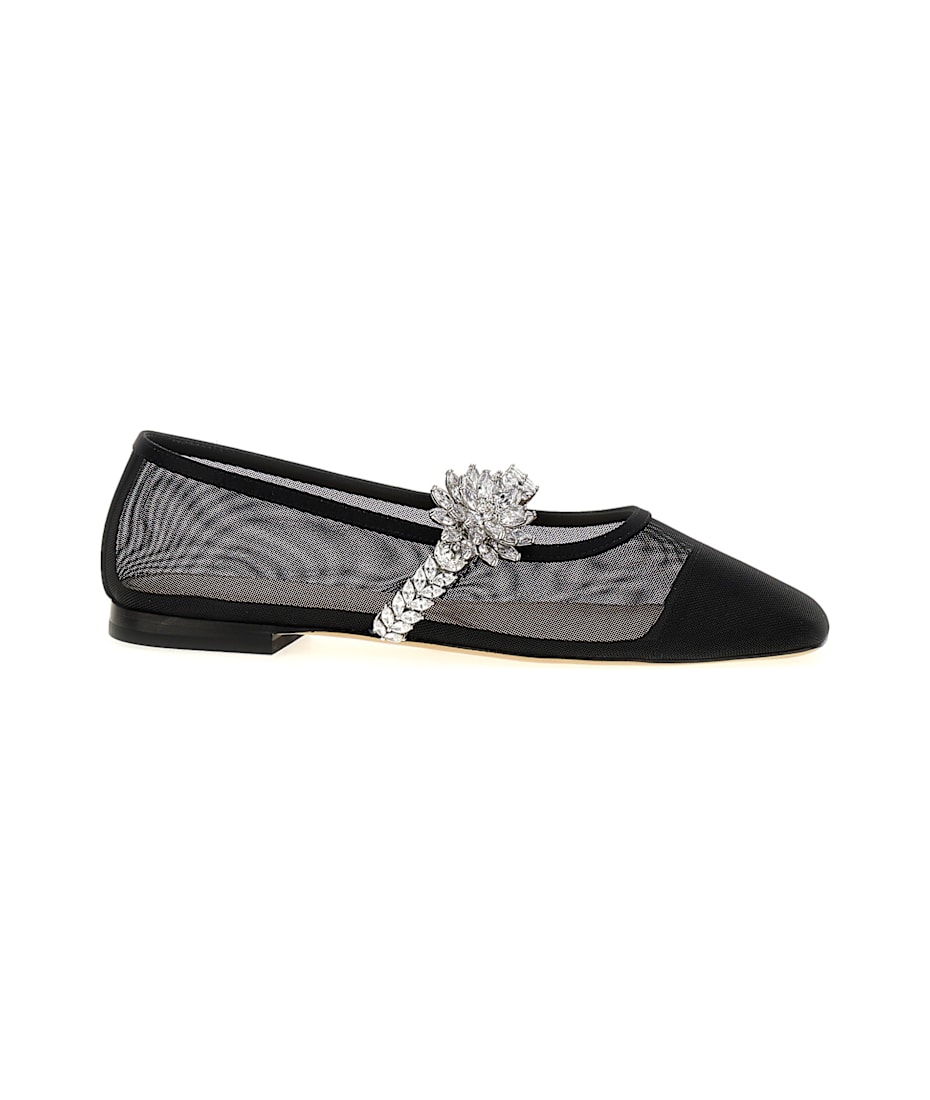 フラットシューズ MACH & MACH 'Lotus' ballet flats (R25S091310NETB17 BLACK) Mach & Mach 'lotus' Ballet Flats | italist