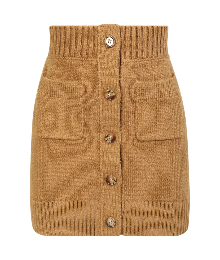 Burberry Knit Miniskirt; Classic And Simple Garment, Enriched By 