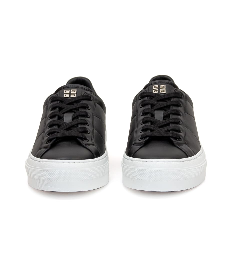 Black City Sport Sneakers With Printed Logo