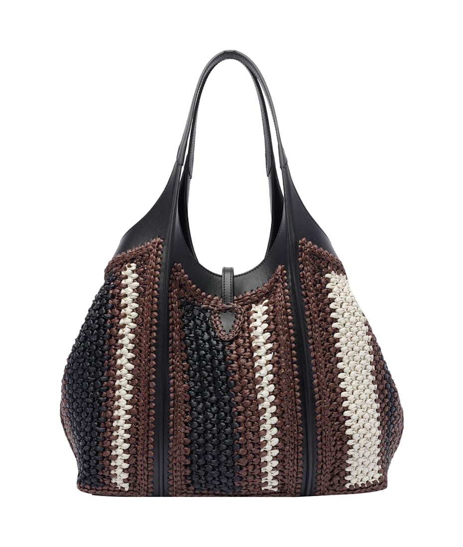 【送料&関税込】Tod's T-timeless Shopping Bag Woman BROWN T Timeless Shopping Bag in Leather Mini