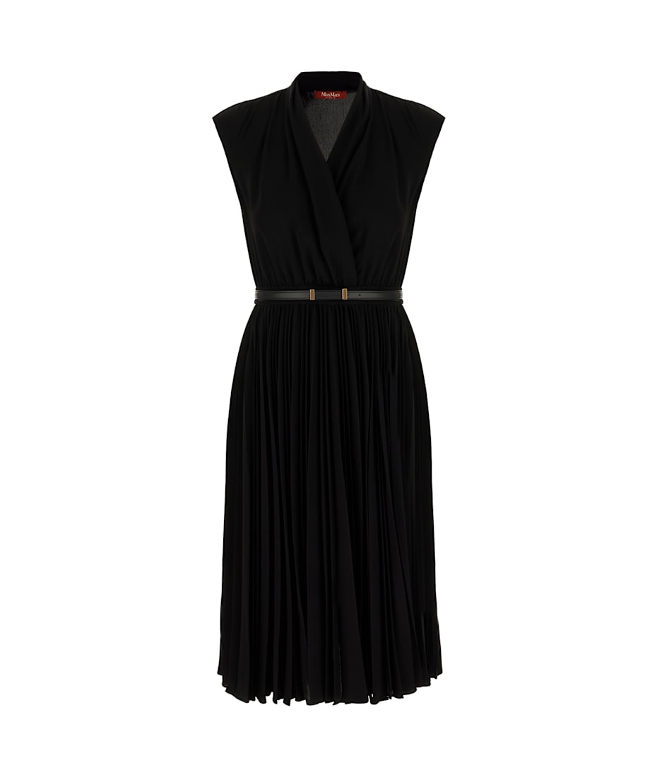 Max Mara Studio Black Triacetate Blend Dress | italist, ALWAYS LIKE A SALE