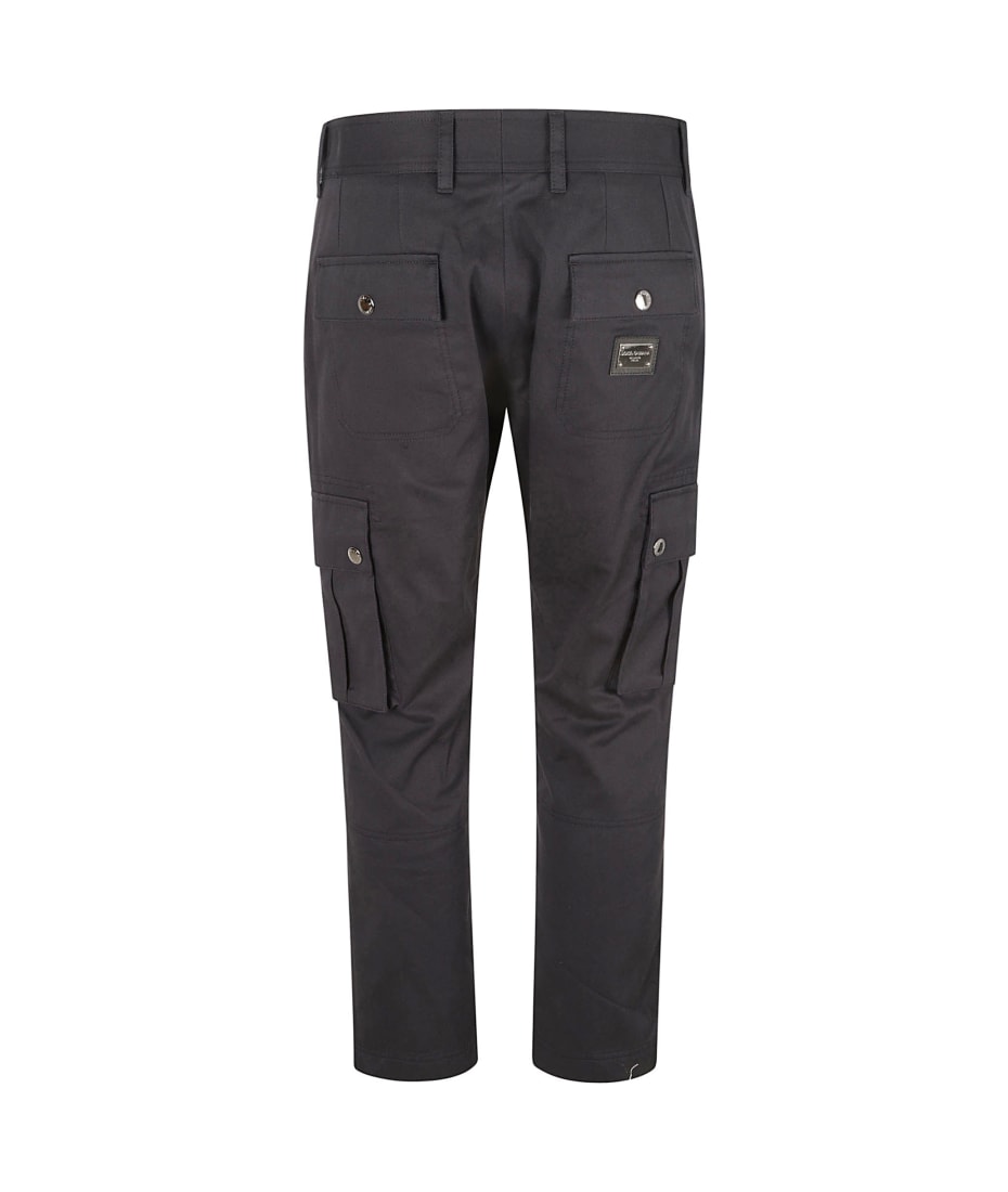 Dolce & Gabbana Logo Patch Cropped Cargo Pants | italist
