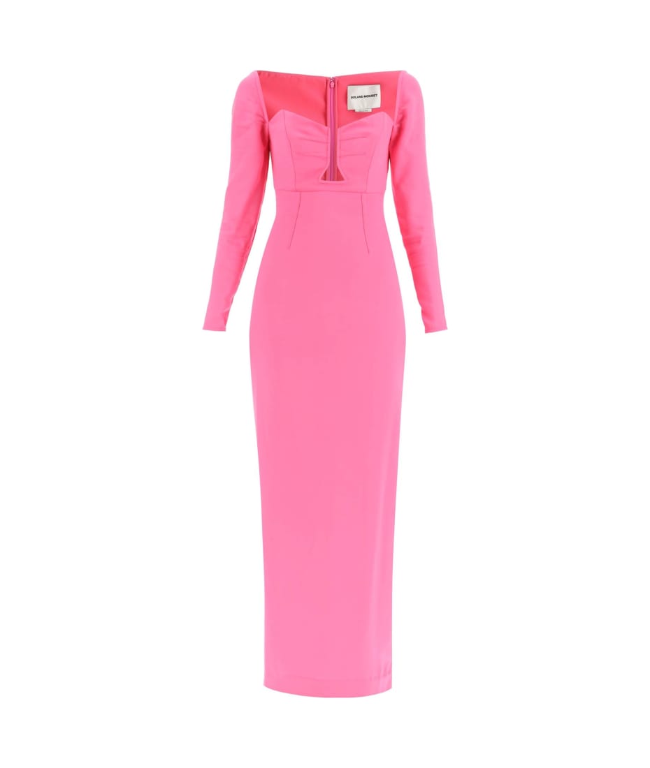 Roland Mouret Maxi Pencil Dress With Cut Outs - PINK (Offal)