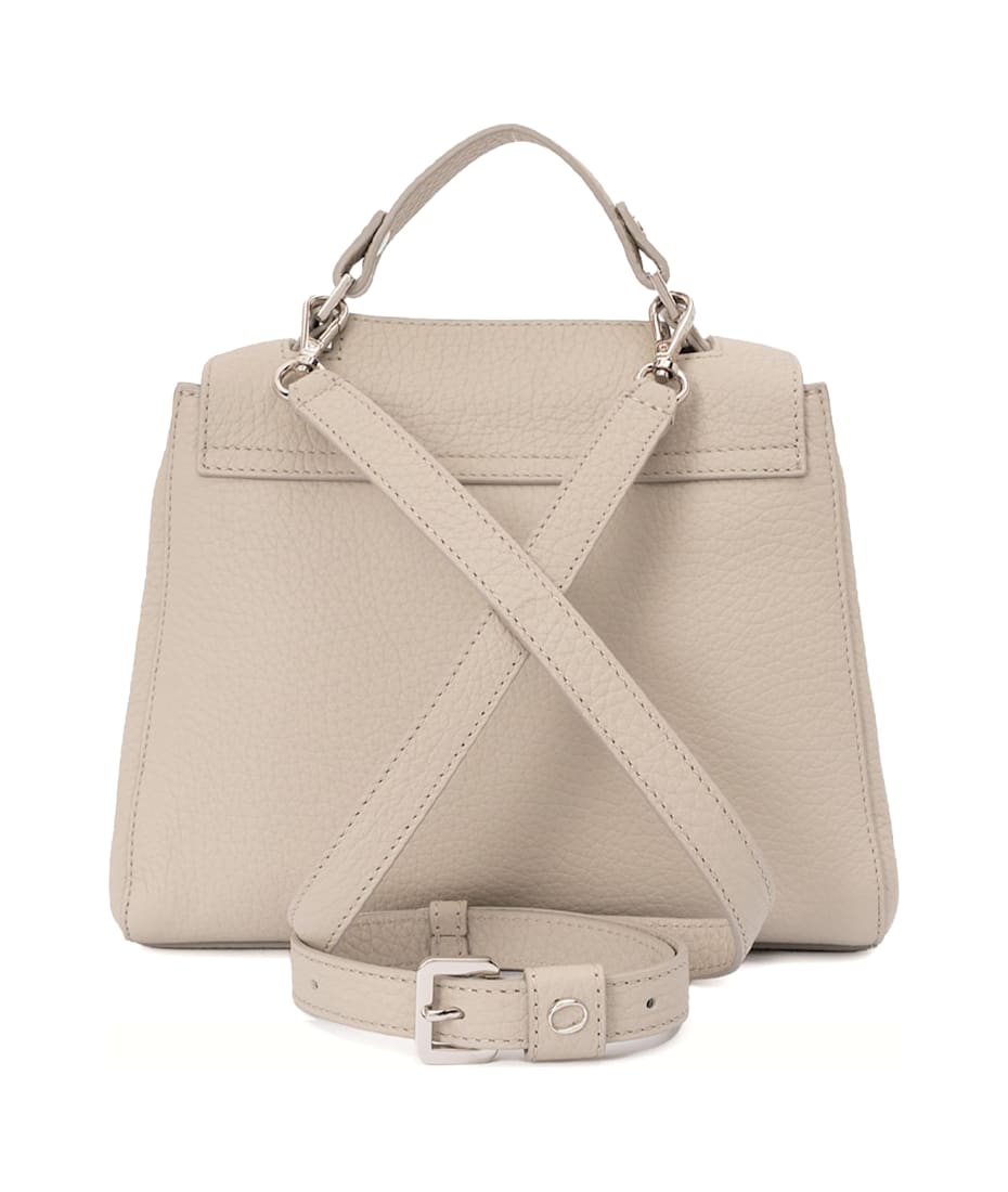 Orciani Sveva S Clay Leather Bag With Shoulder Strap