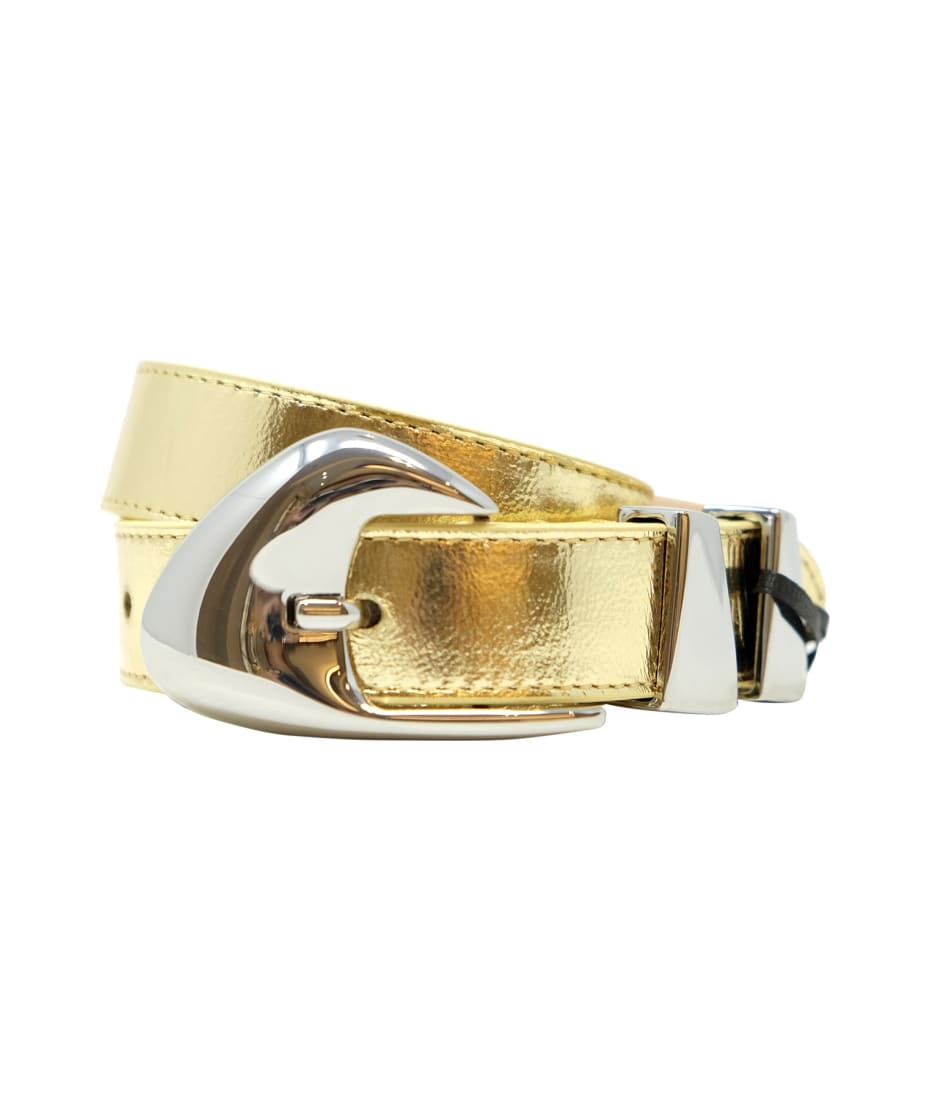 【送料&関税込】By Far Gold Leather Moore llic Belt By Far Gold Leather Moore Metallic Belt | italist