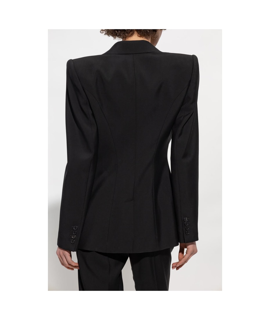 ジャケット alexander mcqueen DOUBLE-BREASTED JACKET (708182_QJAAC9066) Alexander McQueen Blazer Double Breasted Jacket Chain Black