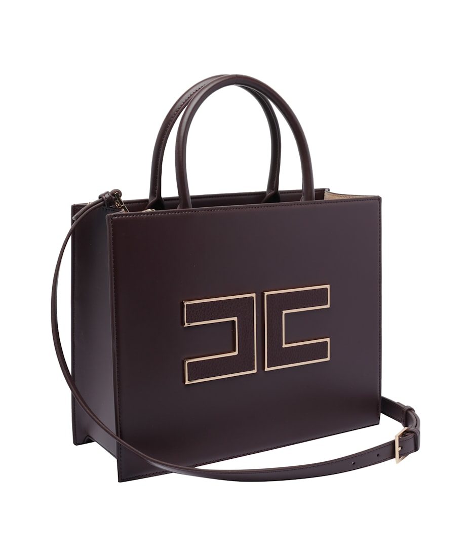 トートバッグ ELISABETTA FRANCHI MEDIUM LOGO TOTE BAG Elisabetta Franchi Logo Tote Bag | italist