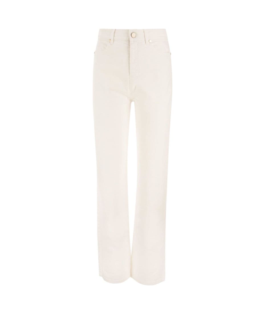 STRAIGHT FIT PANTS - White