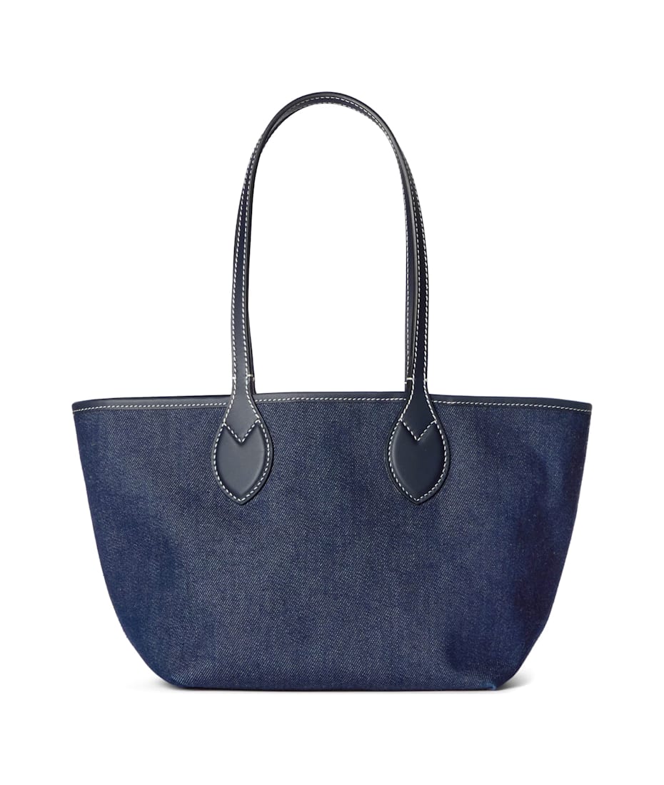【GUCCI】HANDBAG TOTISSIMA DENIM GG SUPR/HARNESS◆820496FAD3 GUCCI Totissima leather-trimmed denim-jacquard tote | NET-A