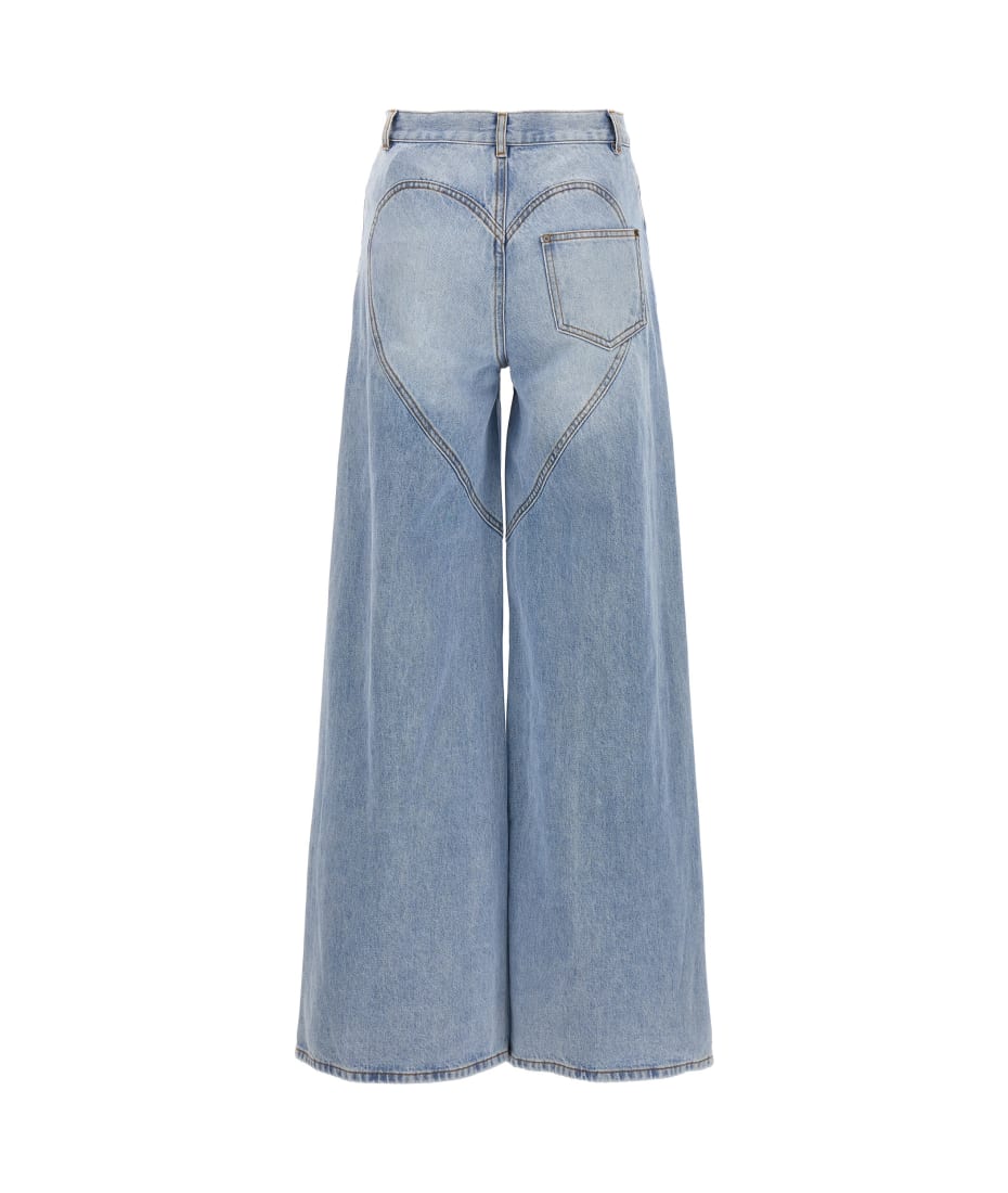 AREA Jeans 'wide Leg Crystal Slit' | italist