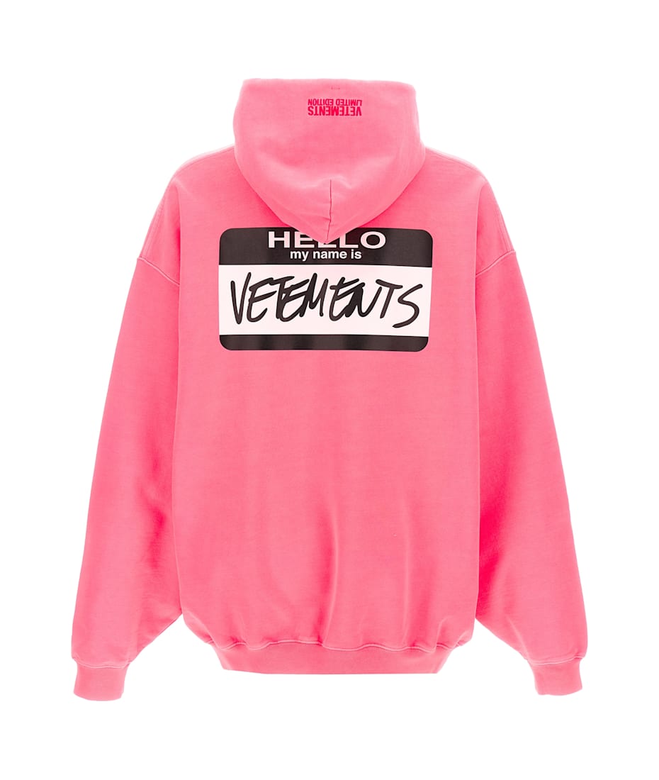 トップス VETEMENTS Hello my name is Hoodie My Name is VETEMENTS Hoodie Black | The Webster