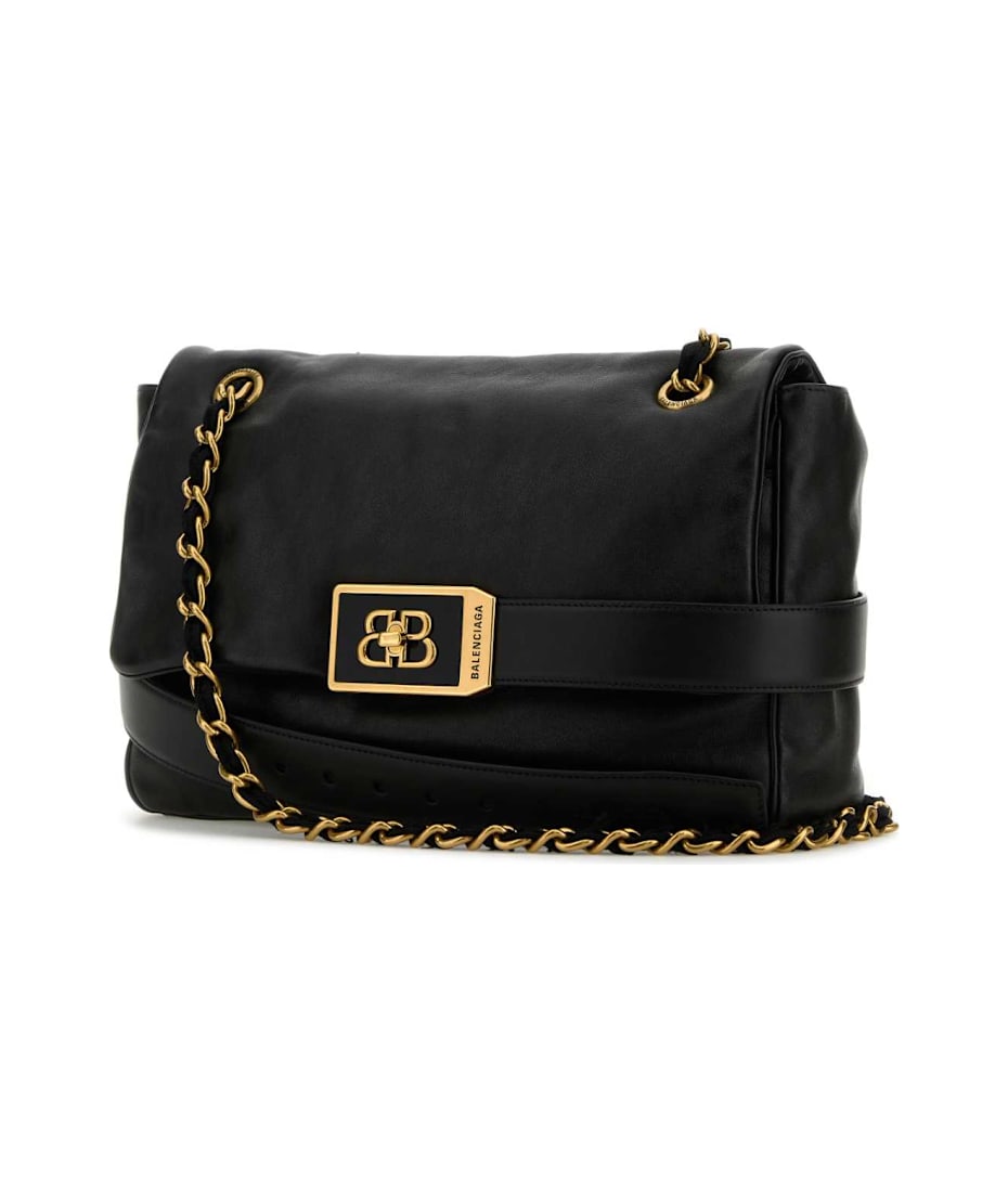 Balenciaga Black Leather Medium Modu Shoulder Bag トート