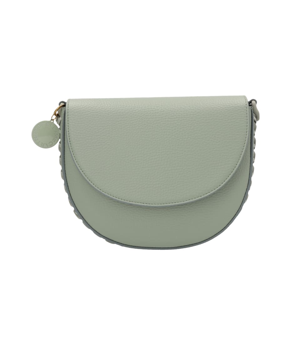 Stella McCartney Medium Frayme Flap Shoulder Bag - Green