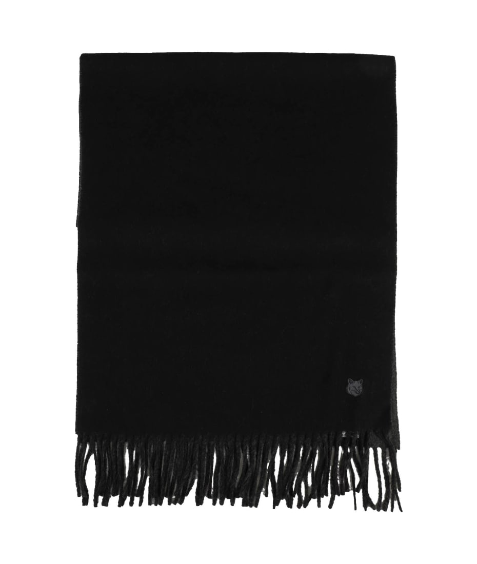 Maison Kitsuné Fox Head Patch Scarf | italist