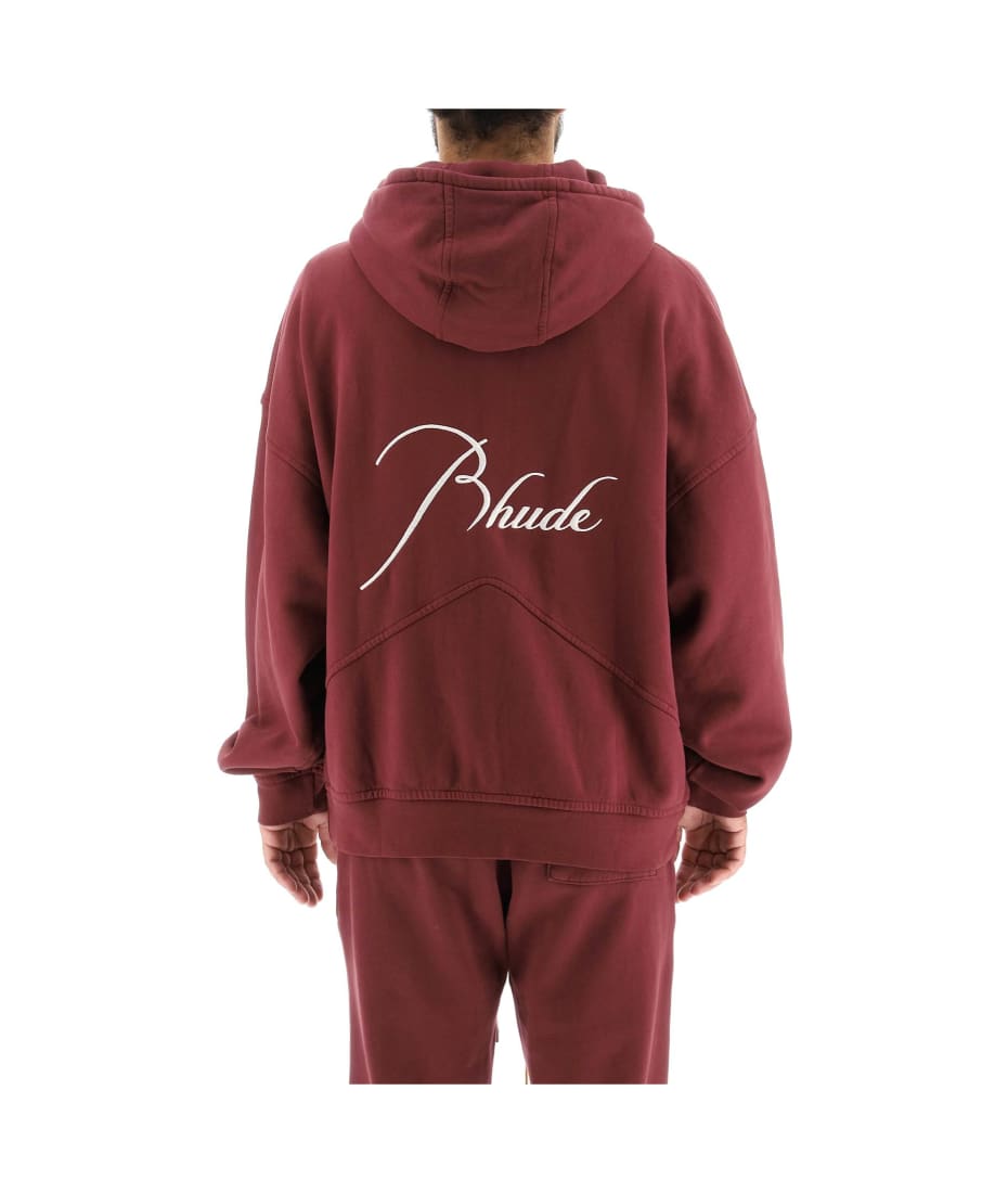 トップス rhude embroiodered logo zip sweatsh RHUDE logo-emboridered quarter-zip Sweatshirt | Yellow