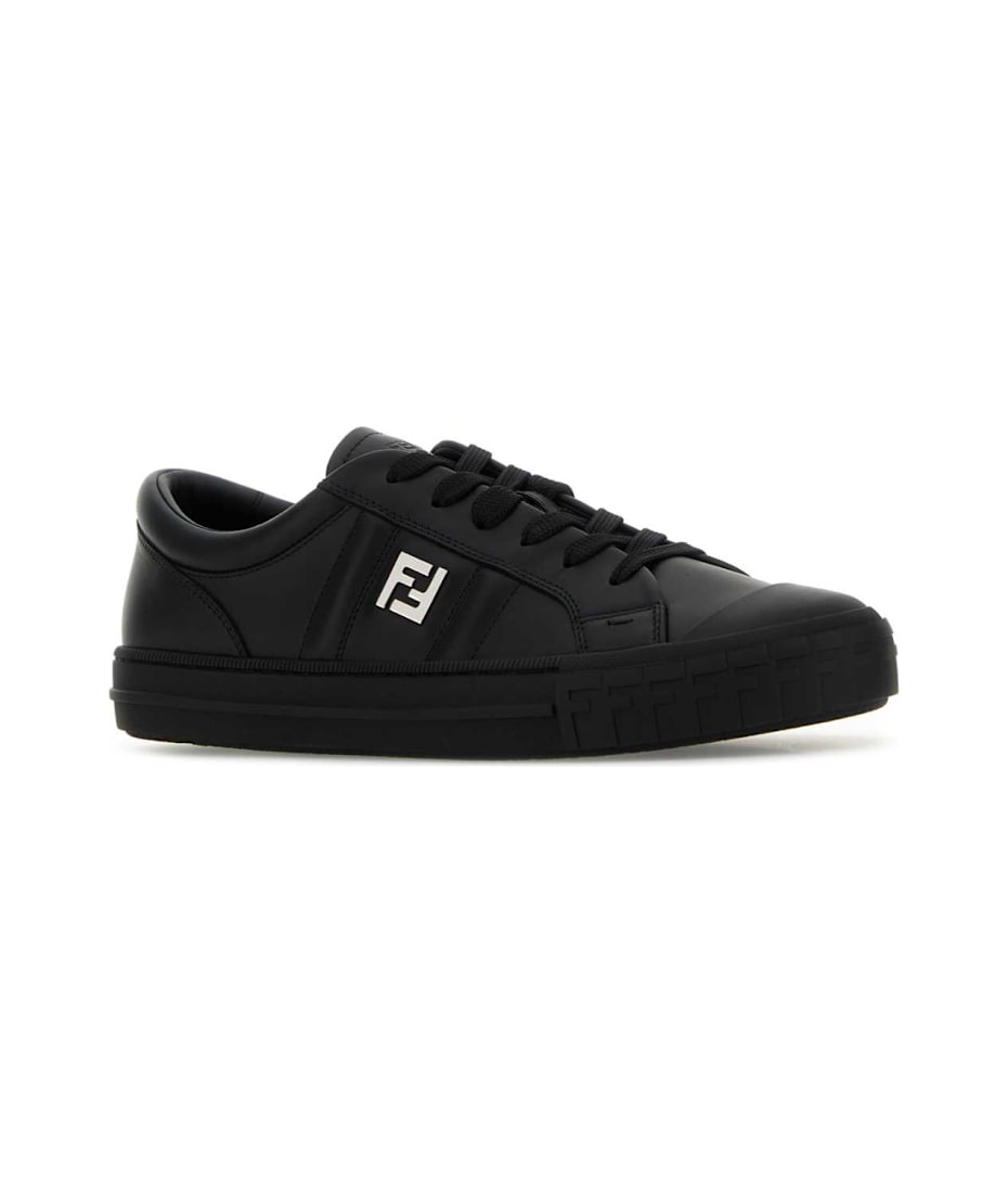スニーカー FENDI Black Leather Domino Sneakers Domino sneakers Leather Black | Fendi