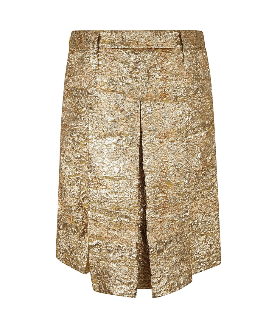 Miu Miu Cloquet Lame Skirt | italist