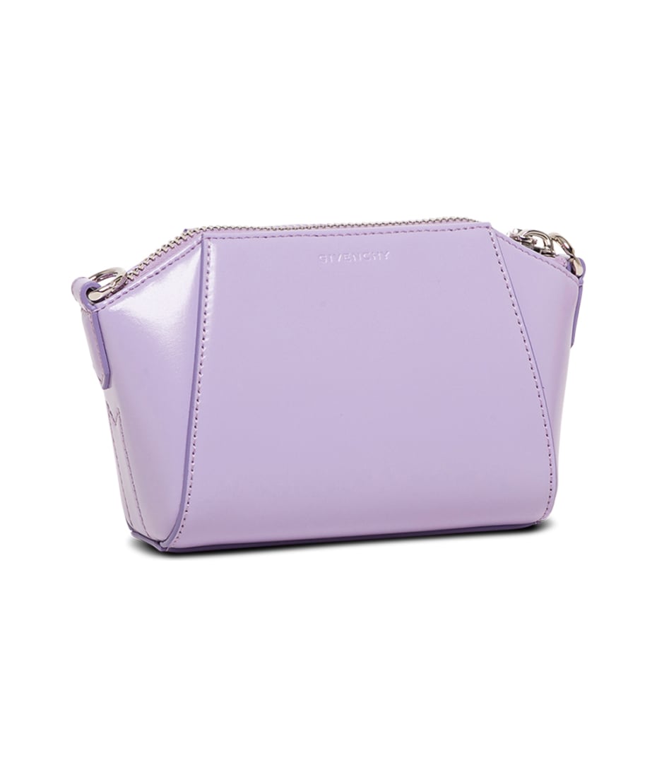 Givenchy Antigona Nano Crossbody Bag In Lilac Leather