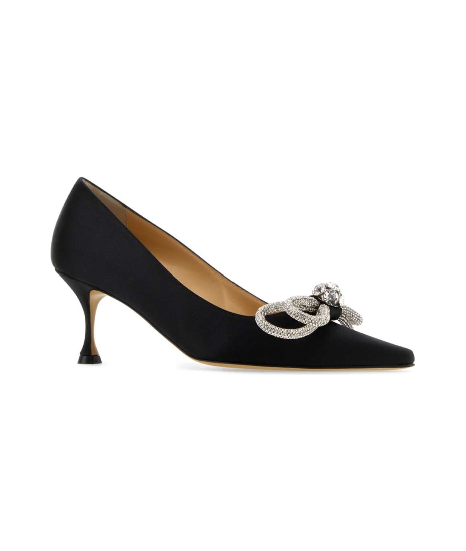 Mach & Mach Black Satin Pumps | italist