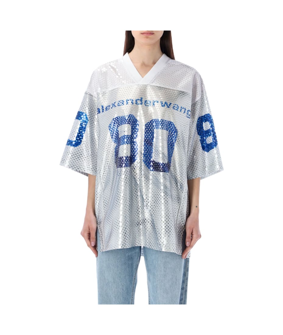 【alexanderwang】フットボールシャツ フットボールシャツ プリント S 黒（2022/09/09買取