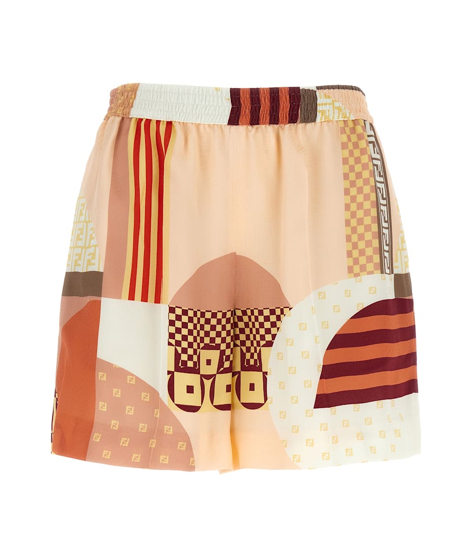 ショートパンツ Fendi Patchwork silk shorts Fendi Patchwork Silk Shorts | italist