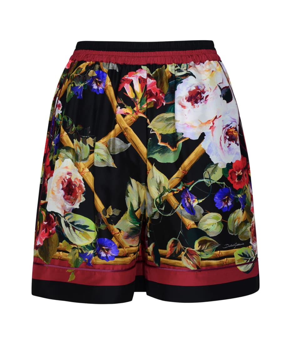 Dolce & Gabbana Multicolor Silk Shorts