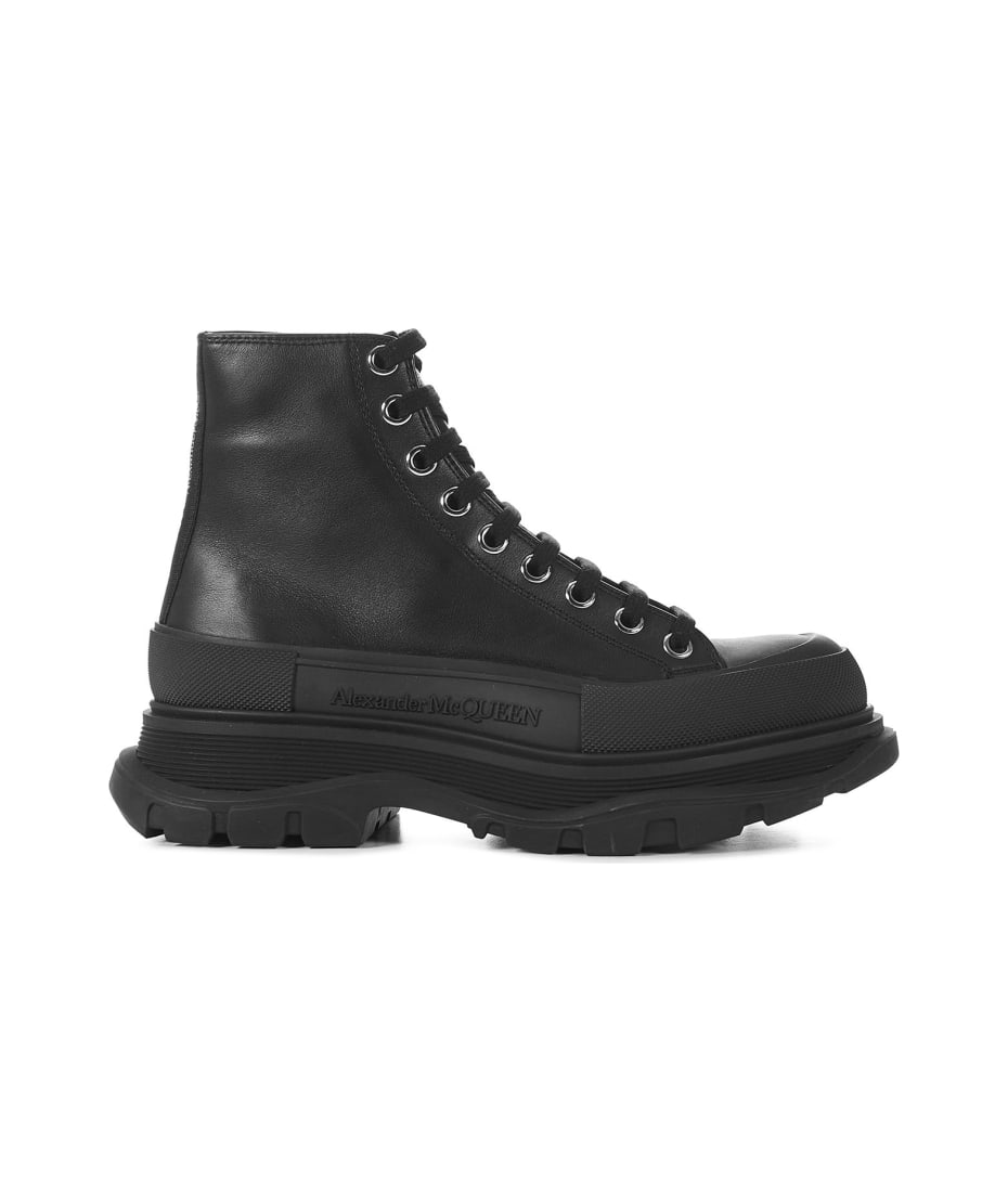 新品 ALEXANDER McQUEENBOOTS BOXER DOG CALF Alexander Mcqueen Boxer Dog Calf Boots Mens Style : 705672