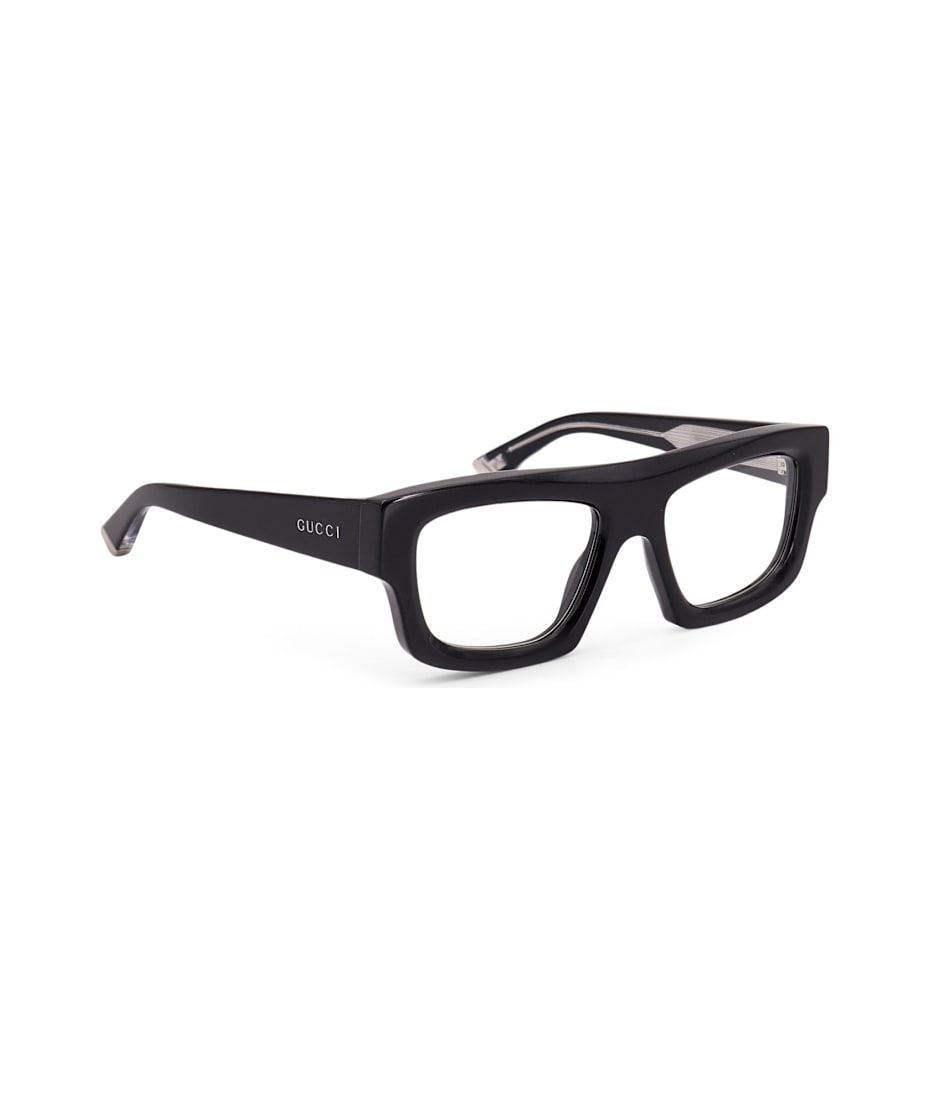 【関税&送料込】Gucci Acetate Sunglasses With l Profiles Rectangular frame sunglasses in black acetate | GUCCI® CA