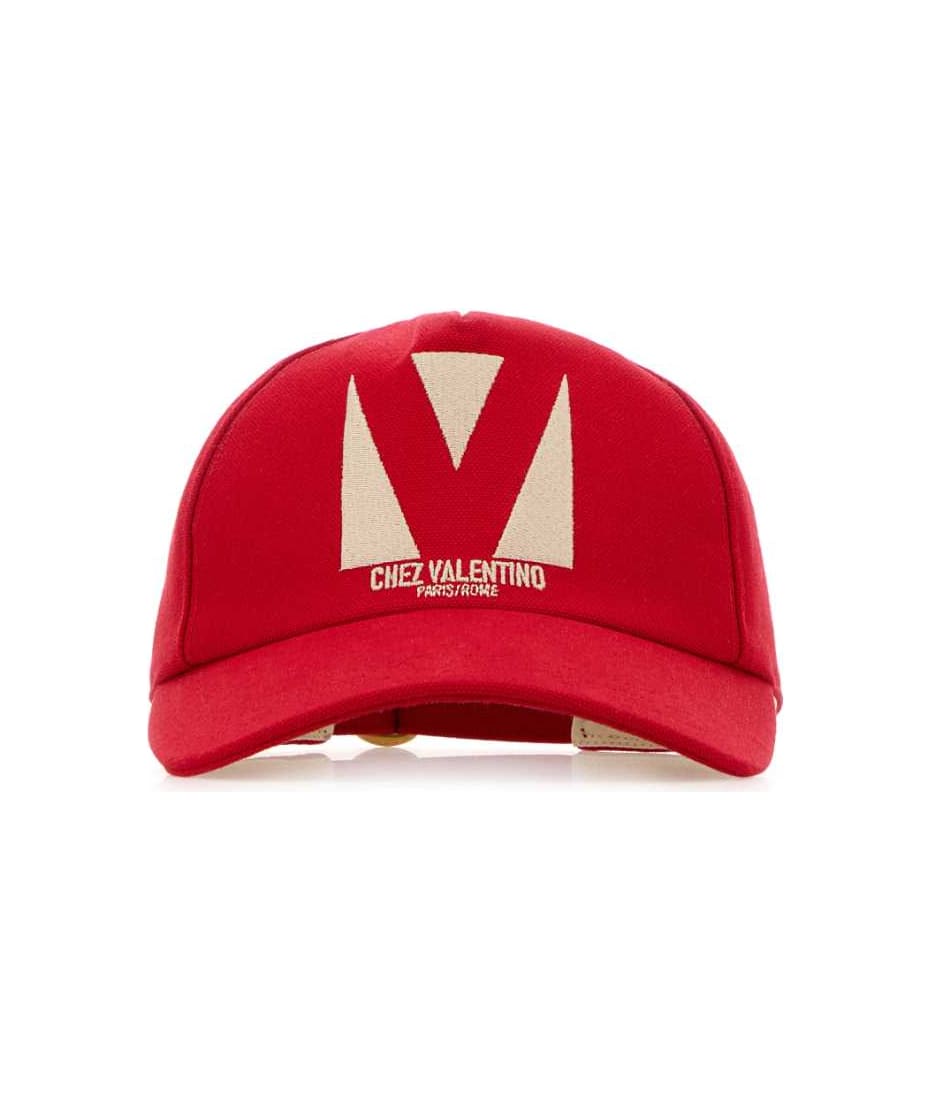 キャップ VALENTINO RED COTTON BASEBALL CAP Valentino Garavani Red Cotton Baseball Cap | italist, ALWAYS