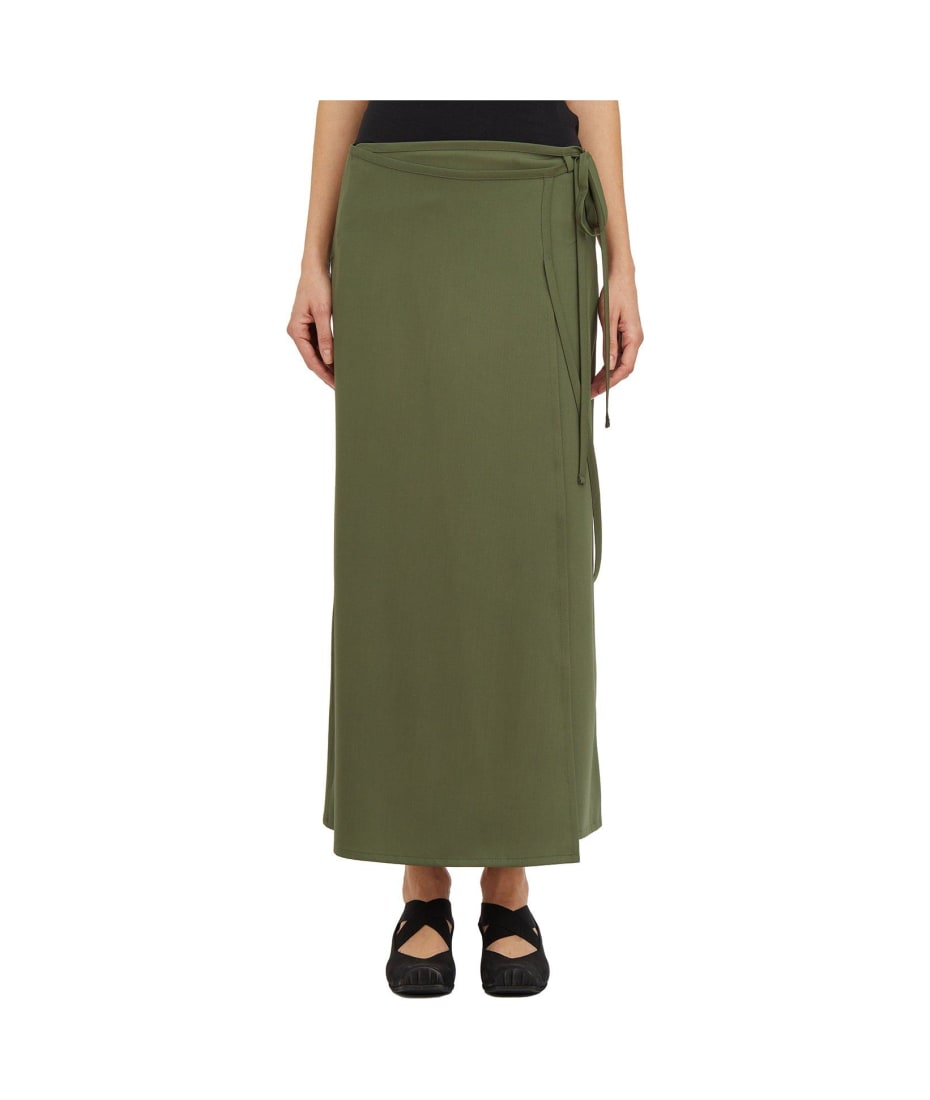 スカート LEMAIRE Woman Skirt Bottle Green SK1028LF1210 GR627 Lemaire - Light Tailored Skirt in Smoky Green - SK1028