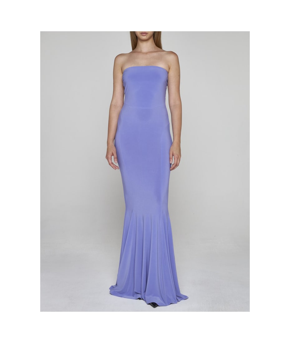 Strapless best sale fishtail dress